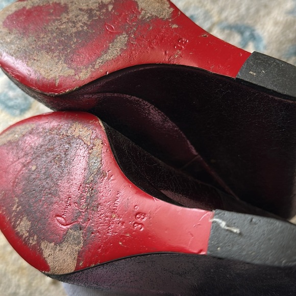 Christian Louboutin Metallic Purple Wedges - Picture 8 of 8